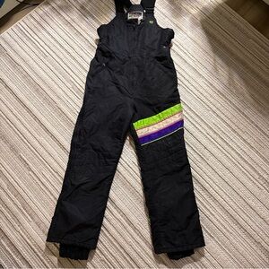 VTG Arctic Cat Arcticwear Men's Black Insulated Snow Bibs - Size Large Tall